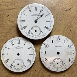 American Waltham Pocket Watch Co Face/Dial, Movement, Hands‎ AS IS PARTS LOT